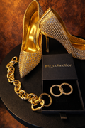 Gold Crystal O extension ring