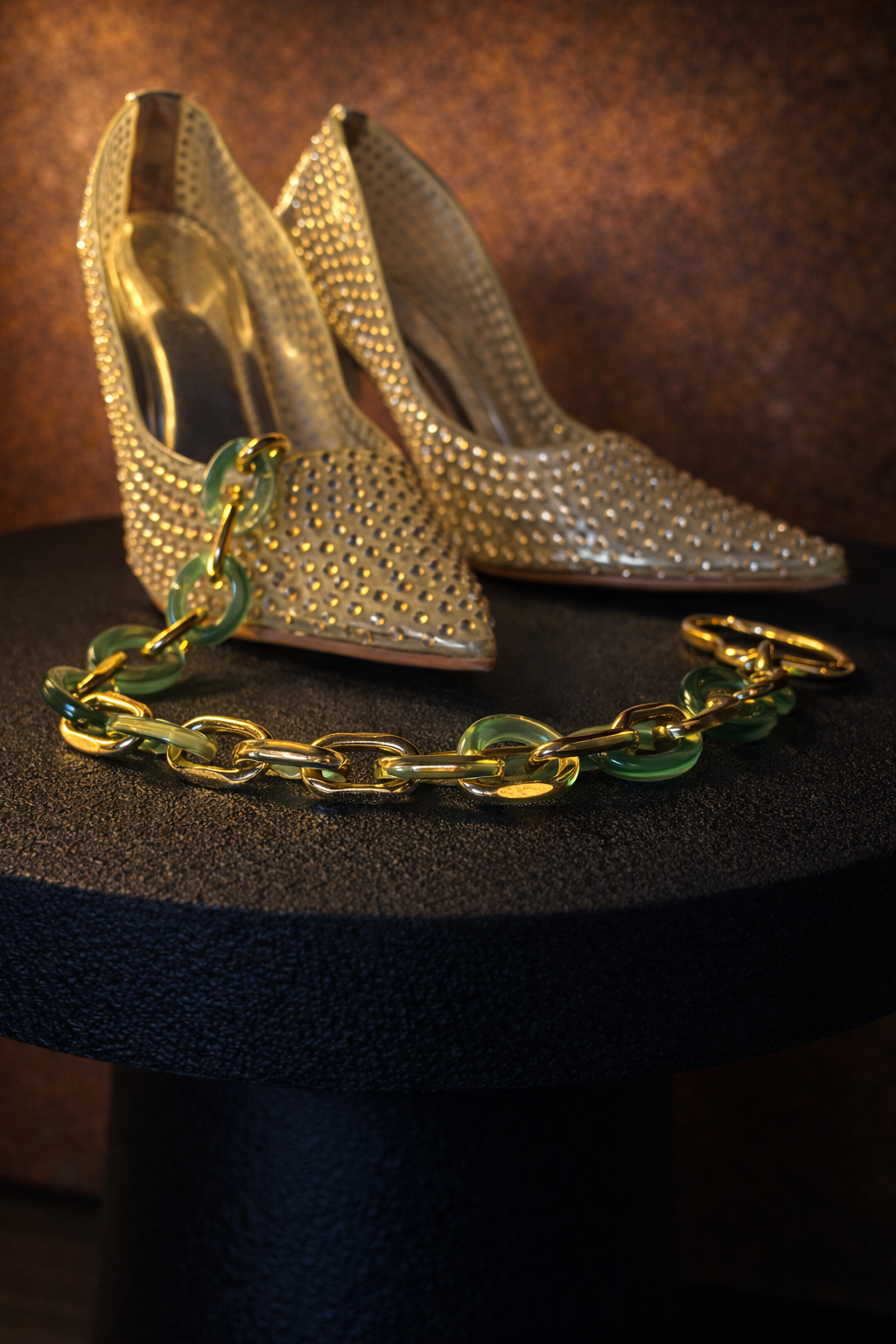 Light Green and Gold Decorative Chain
